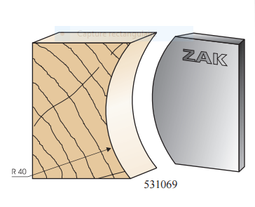 ZAK 531069 : jeu de 2 fers congé rayon 40 mm