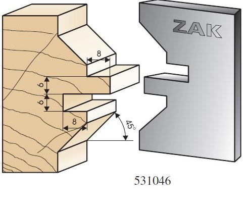 ZAK 531046 : jeu de fers assemblage volet