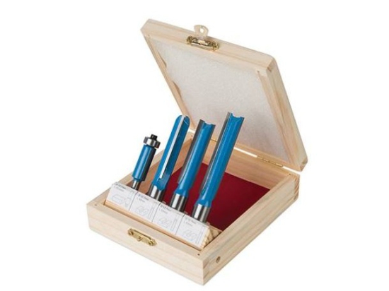 Coffret 4 fraises carbure - queue 6,35 / 12,7 mm