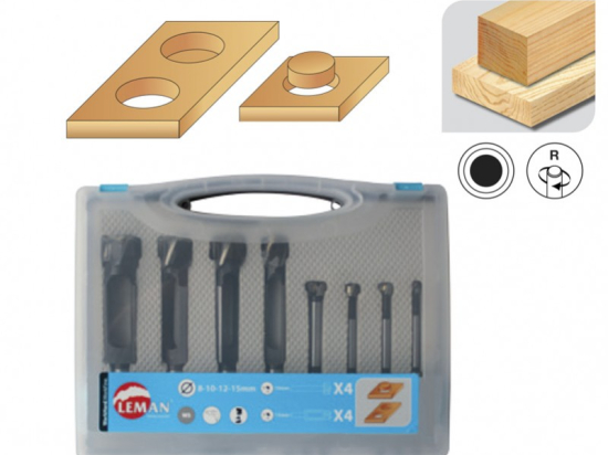 Leman : Coffret 8 mèches à bouchonner et à faconner