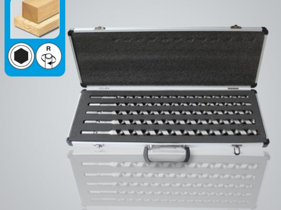 Leman : Coffret charpente 5 mèches à hélice unique 460 mm