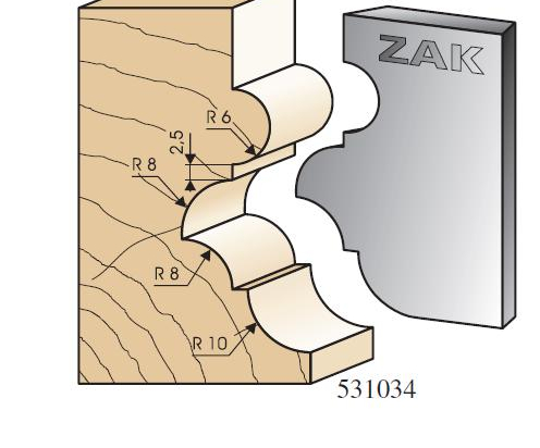 ZAK : jeu de 2 fers multi-profils 531.034