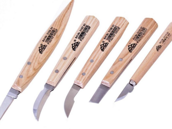 Stubai : Set de 5 couteaux a sculpter - découpe