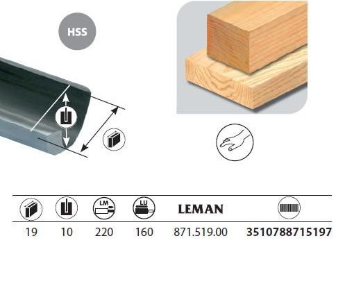 Leman - Gouge à dégrossir largeur 19 mm