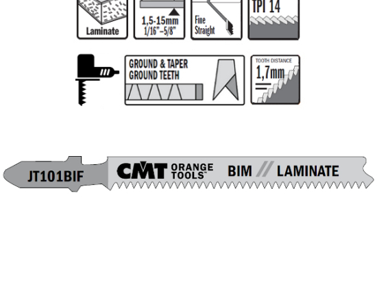 CMT lame sauteuse coupe droite mélaminé / 5