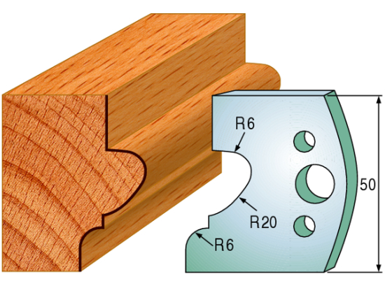 505 : Jeu de fers moulure  ( 50 x 4 mm )