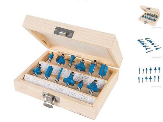 Coffret 12 fraises carbure - queue 6,35 mm