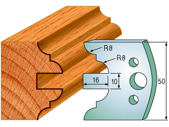522 : Jeu de fers profil double parement ( 50 x 4 mm )