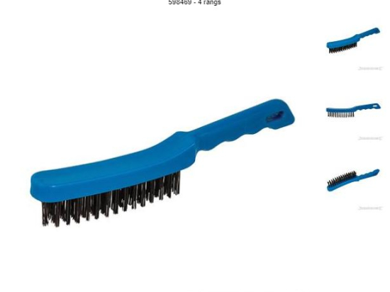 Brosse plastique à poils d'acier