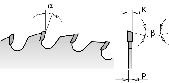 CMT : Lame carbure 216 z=48 al: 30mm  - Négative