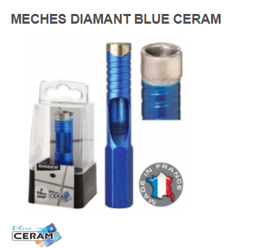 Meche diamant 8 mm Blue-ceram