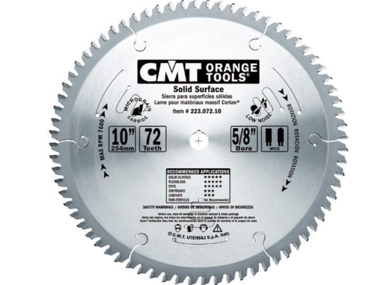 CMT : Lame carbure 250 z= 72 matériaux composites