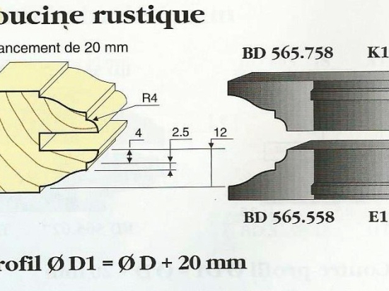 Le Ravageur : profil doucine rustique 20mm DUS 565758 - destockage