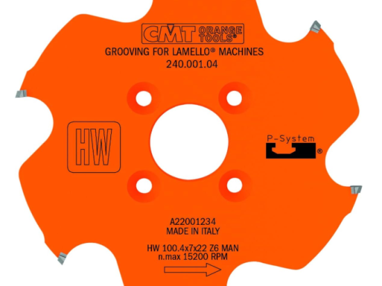 CMT : Lame carbure 100,4 x 7/4 mm pour lamello Zeta P2