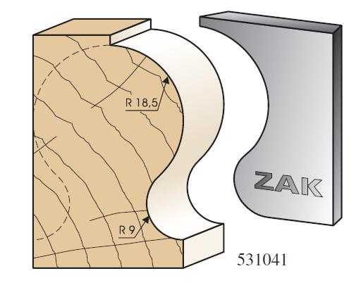 ZAK : jeu de 2 fers main courante 531.041