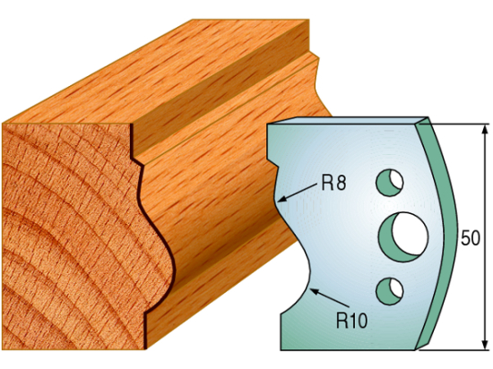 510 : Jeu de fers moulure montant ( 50 x 4 mm )