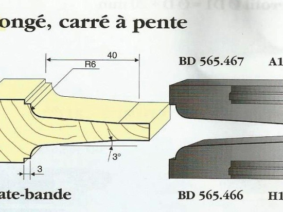 Le Ravageur : plate bande congé carré DUS 565467 - Destockage
