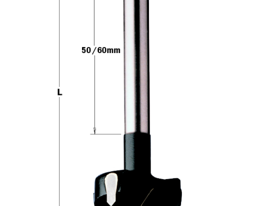 Leman : meche a tourillonner carbure 18 mm - queue 10 mm