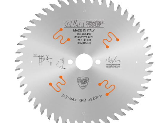 CMT : Lame carbure industrielle Silencieuse 160 mm z=48 al: 20 mm - Festool®