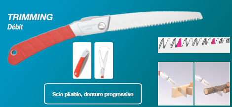 Scie japonaise TRIMMING 250 mm pliable