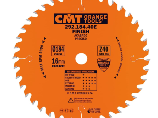 CMT : Lame carbure 184 z=40 al: 16 mm