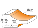 CMT : Fraise plate bande double profil B - queue 12 mm
