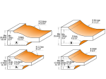CMT : Fraise plate bande double profil A - queue 12,7 mm