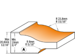 CMT : Fraise plate bande double profil A - queue 12 mm