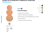 Disque auto-agrippant 225 mm - carbure de tungstene Grain 36