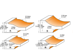 CMT : Fraise plate bande double profil B - queue 12,7 mm
