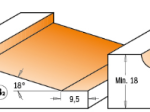 CMT : Fraise plate bande profil C2 Queue = 12 mm