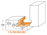 CMT : Fraise carbure usinage tiroir ht 12,7 mm - queue 12 mm