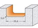 CMT : Fraise pour la réalisation de gorges 25,4 mm matériaux composites