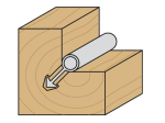 CMT : Fraise carbure droite longue 3,5 mm pour joints -  Queue 6,35 mm