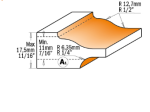 CMT : Fraise plate bande double profil A1 - queue 12 mm
