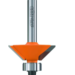 CMT : Fraise carbure chanfrein 45° XL guidage - Queue 6 mm