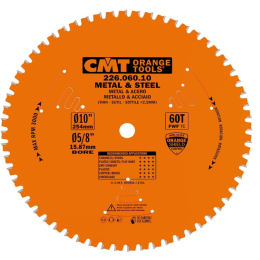 CMT : Lame carbure industrielle 254 z= 60 - métaux ferreux , PVC - al : 15,87