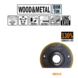 CMT : Lame 87 mm segmentée Titane / bois ciment métaux (  SuperCut   Vecturo )
