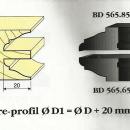 Le Ravageur : contre profil doucine rustique 20mm DUS 565858 - Destockage