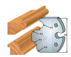 jeu de fers 60 mm baguette ref 6006