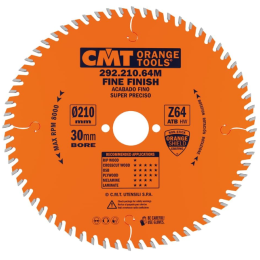 CMT : Lame carbure 210 z=64 al: 30mm - finition