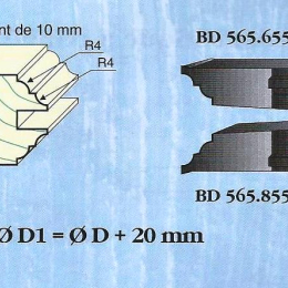 Le Ravageur : profil c/profil congé + plate bande 1/4 de rond DUS 565655 - destockage