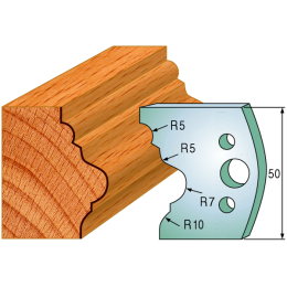 508 : Jeu de fers moulure baguette ( 50 x 4 mm )