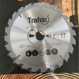 Trafée : Lame carbure 216 z=24 al: 30 mm négative - 2 achetée : 1 offerte