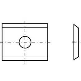 Plaquette carbure 20*12*1,5 - T04F-CR