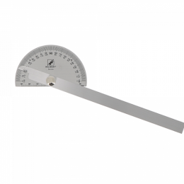Rapporteur d'angle inox 170 mm -  Règle non graduée