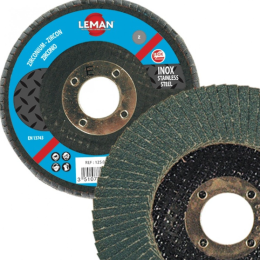 Leman : 10 x Disques double lamelles zirconium 125 mm Grain 80
