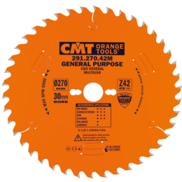 CMT : Lame carbure 270 z= 42 al: 30mm  - Négative