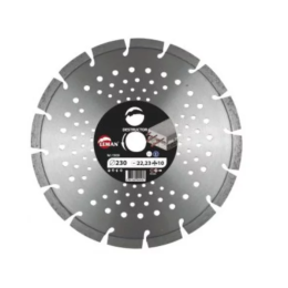 Disque diamant segmenté mixte D. 230 x Al. 22,2 x Ht. 10 x ép. 2,4 mm