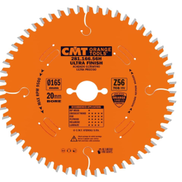 CMT : Lame carbure 165 Z=56 al: 20 mm trapezoidale plate